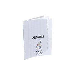 Conquistante Classique RéperTOire 170 x 220 mm, Seyès, 96 pagine Paper 90 G, Agrafé, Couverture Polypro Transparent inlore -