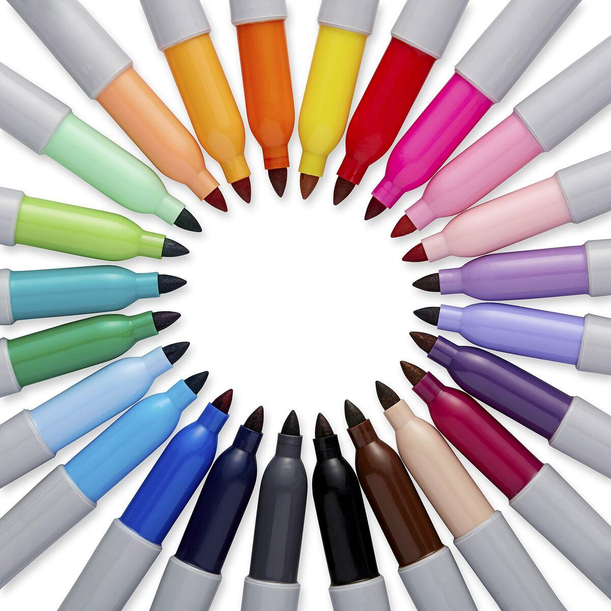 Sharpie 2065405 evidenziatore 24 pz Punta a ogiva/sottile Multicolore (Sharpie Permanent Marker Assorted Pack 24 2065405)