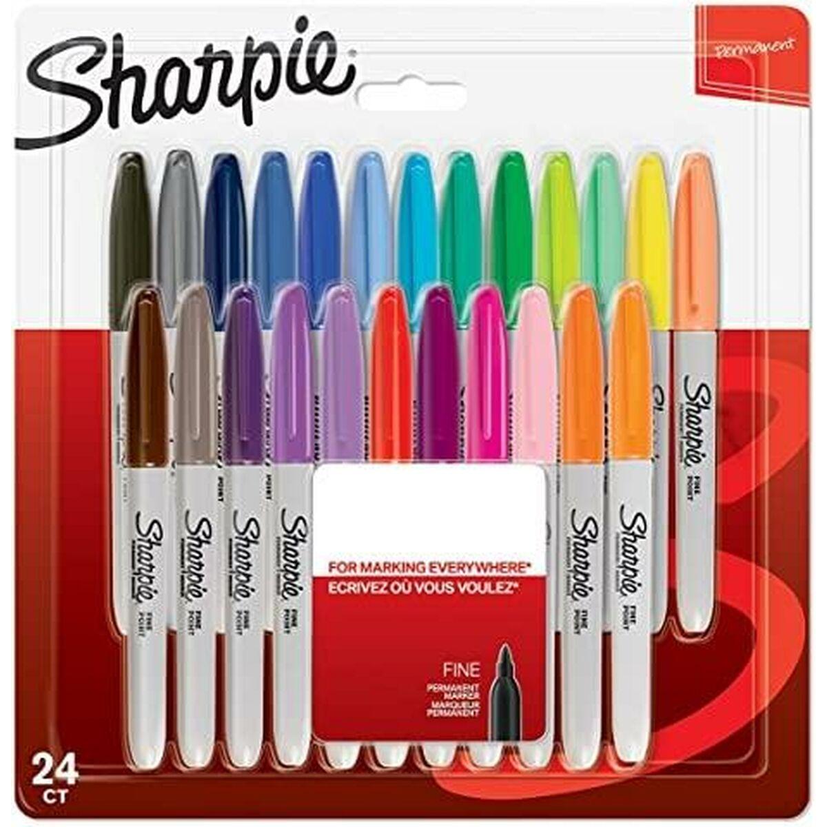 Sharpie 2065405 evidenziatore 24 pz Punta a ogiva/sottile Multicolore (Sharpie Permanent Marker Assorted Pack 24 2065405)