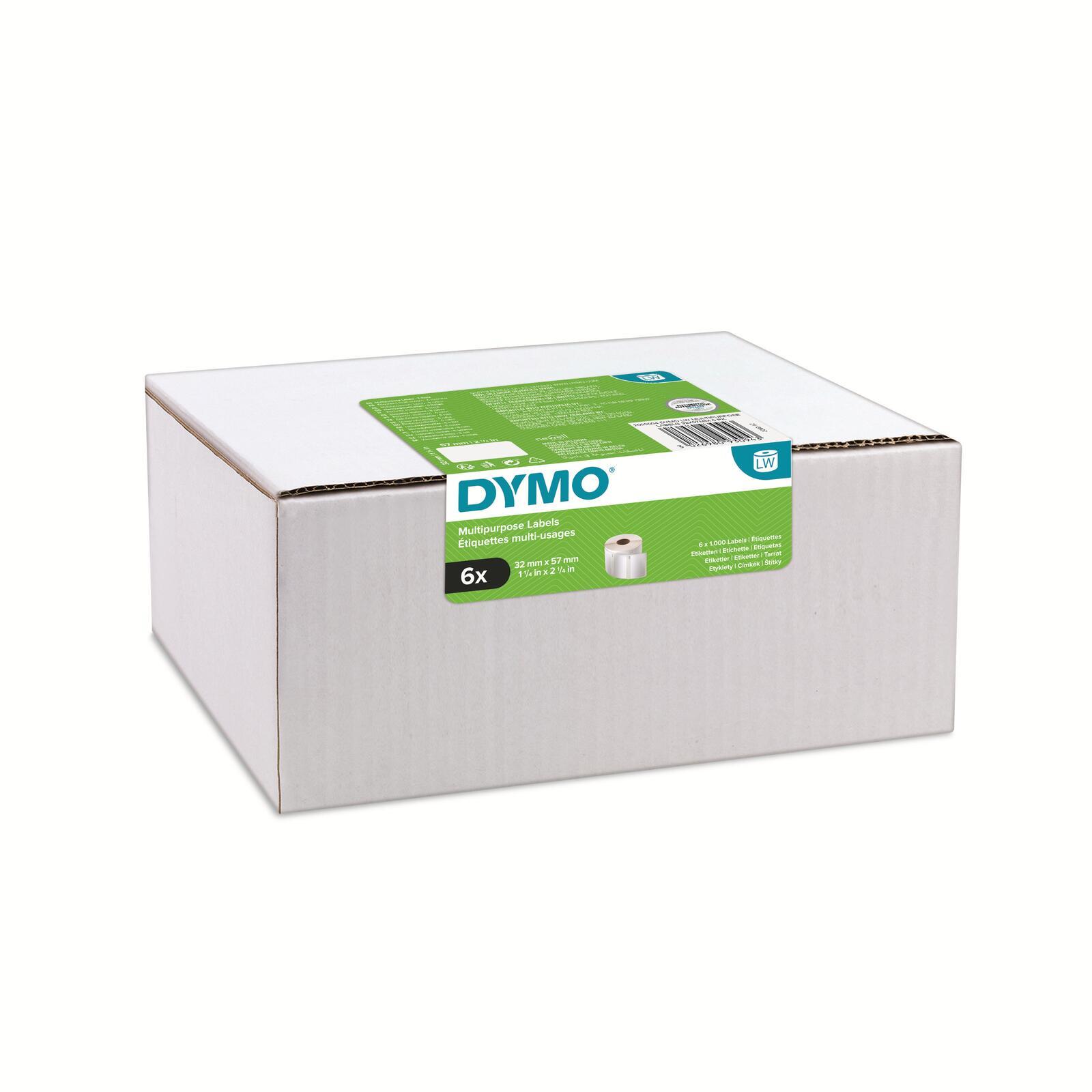 DYMO LW - Etichette multiuso - 32 x 57 mm - 2093094 (Dymo 2093094 LW Multipurpose Address Labels 32 x 57mm 6 pack)