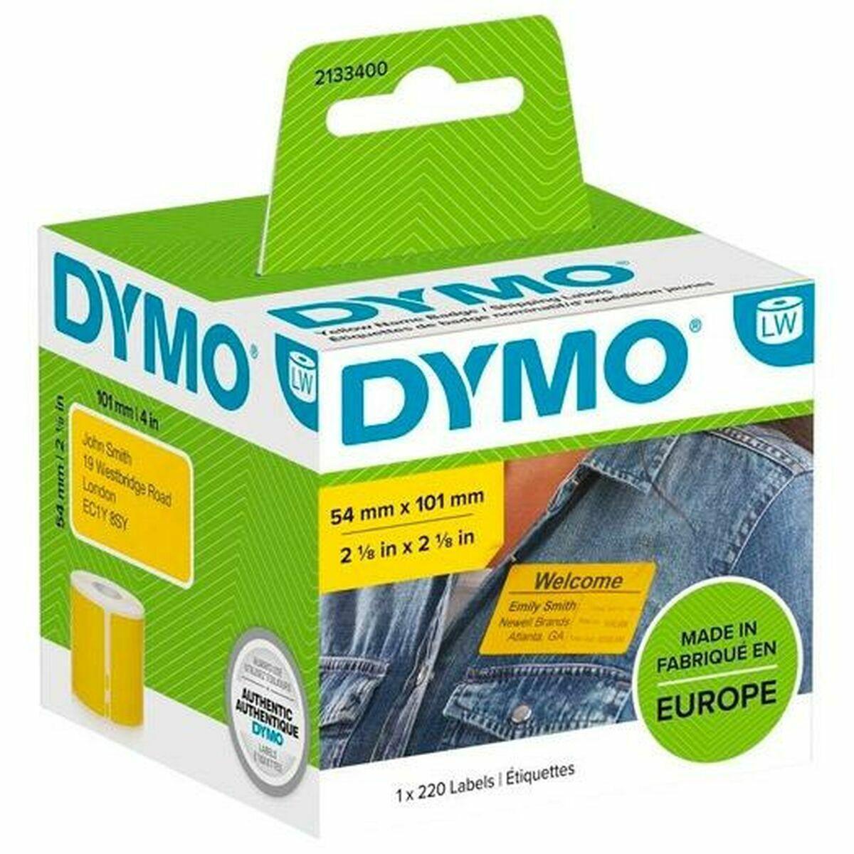 DYMO 2133400 etichetta autoadesiva Rettangolo con angoli arrotondati Rimovibile Giallo 220 pz (Dymo 2133400 54mm x 101mm Shippi