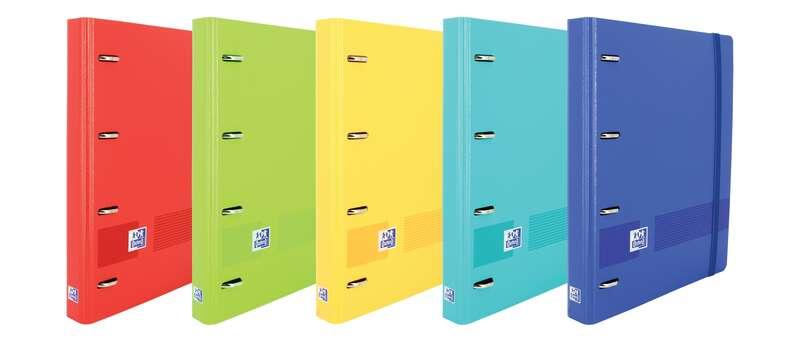 Oxford Europeanbinder Live & Go 4 Anelli Card A4 con 5x5mm e 4 Perforazioni Sostituzione - Capo in plastica resistente - Elasti
