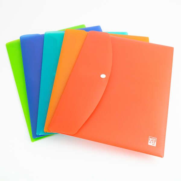 Oxford Urban Polipropilene PP Colori assortiti Traslucido A4 (Oxford Urban Snap Wallet Translucent Assorted Colours Pack 5 4001