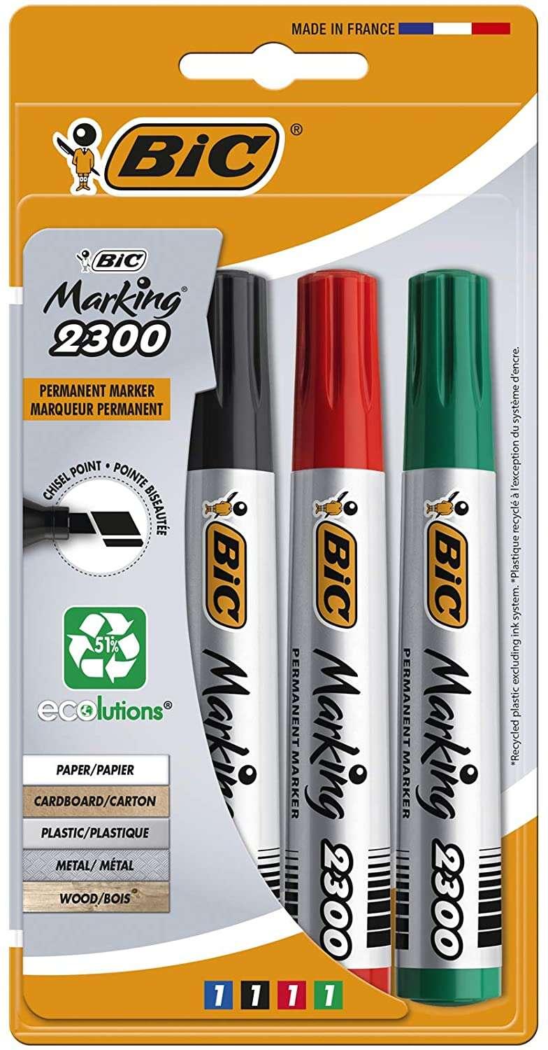 Marcatura BIC 2300 Ecolutions Confezione da 4 Sliker permanenti - Essere Punto - Base alcolica - Ecologici - Coloranti alimenta
