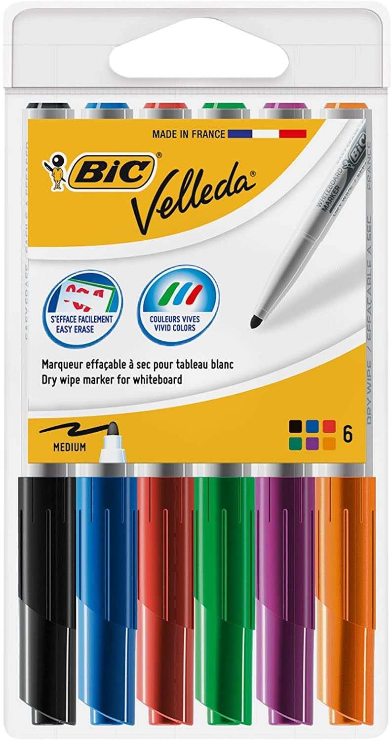 Velleda BIC 1741 Pacchetto di 6 piani - punto centrale - traccia da 14 mm