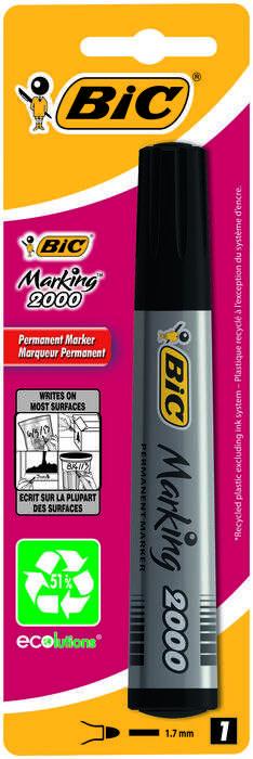 Marcatura BIC 2000 ECOLUTIONS PERFANENT MARKER - PUNTA 495 mm - Marcatura a base alcolica - Ecologico - Sgancio rapido - colore