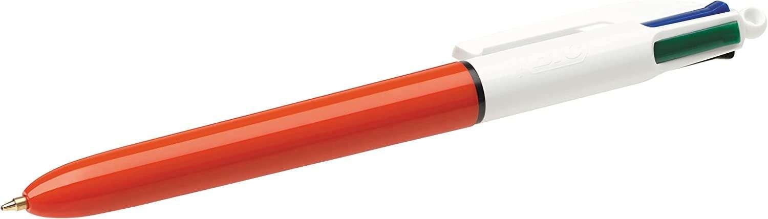 Penna softball BIC 4 Colori Original con sfera retrattile - punta 08 mm - corsa 036 mm - getto d'inchiostro a base di olio - Na