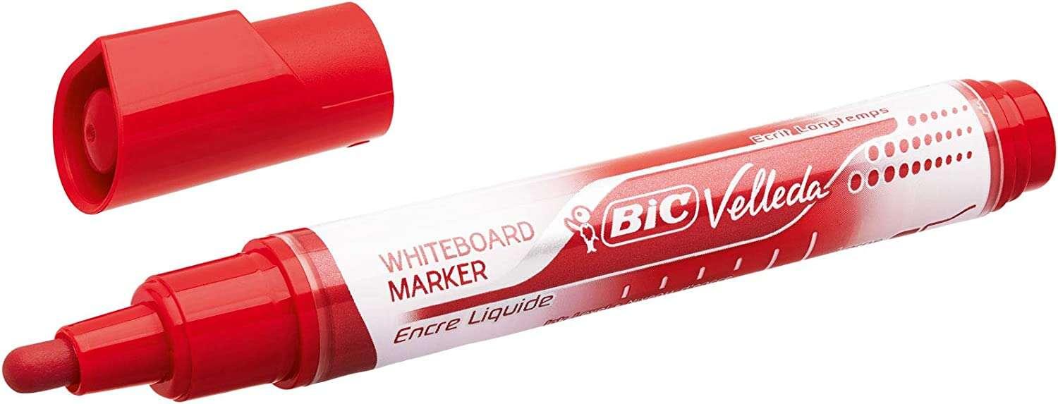Pennarello per lavagna bianca Bic Velleda a liquid inchioster - Punta media - Tratto 2.3 mm - Inchioster liquido a base alcolic