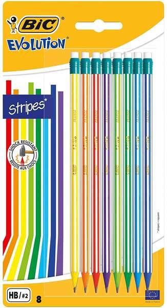 Bic Evolution Stripes Confezione da 8 tappetini esagonali in grafite