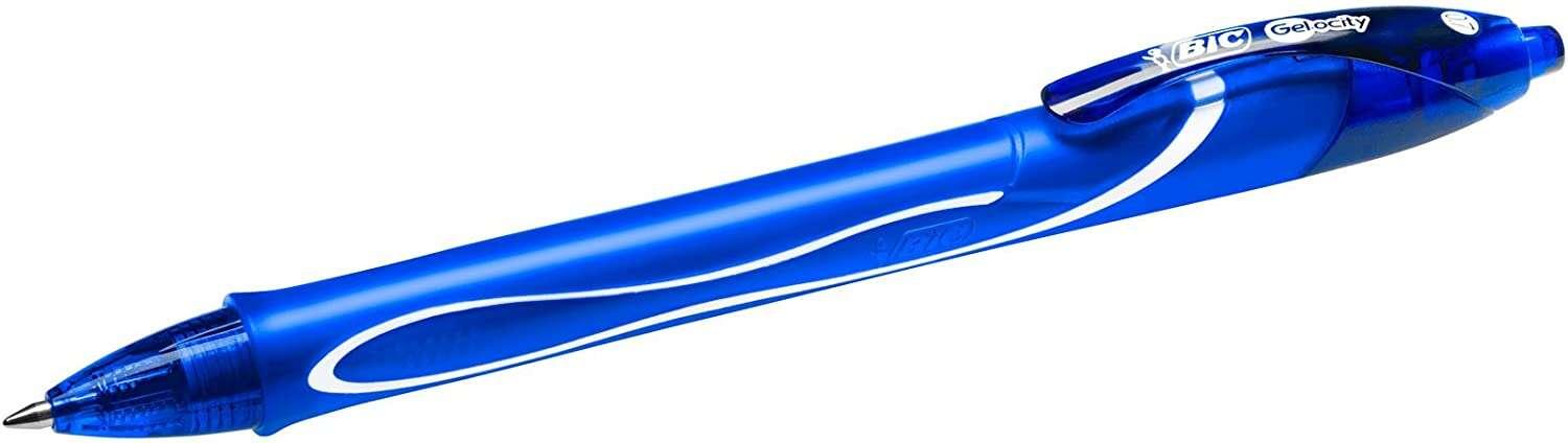 Penna Gel Retrattile Bic Gel-Ocity Quick Dry - Punta Media 07 mm - Inchiostro Gel - Anti-Sbavature - Asciugatura Ultra Rapida -