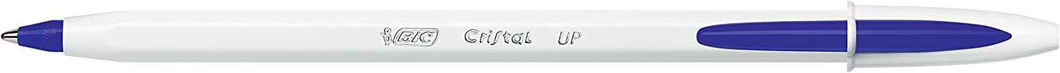 Penna roller Bic Cristal Up - Punta da 12 mm - Inchiostro a base di olio - Corpo bianco - Colore blu