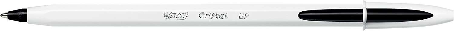 Penna roller Bic Cristal Up - Punta da 12 mm - Inchiostro a base di olio - Corpo bianco - Colore nero
