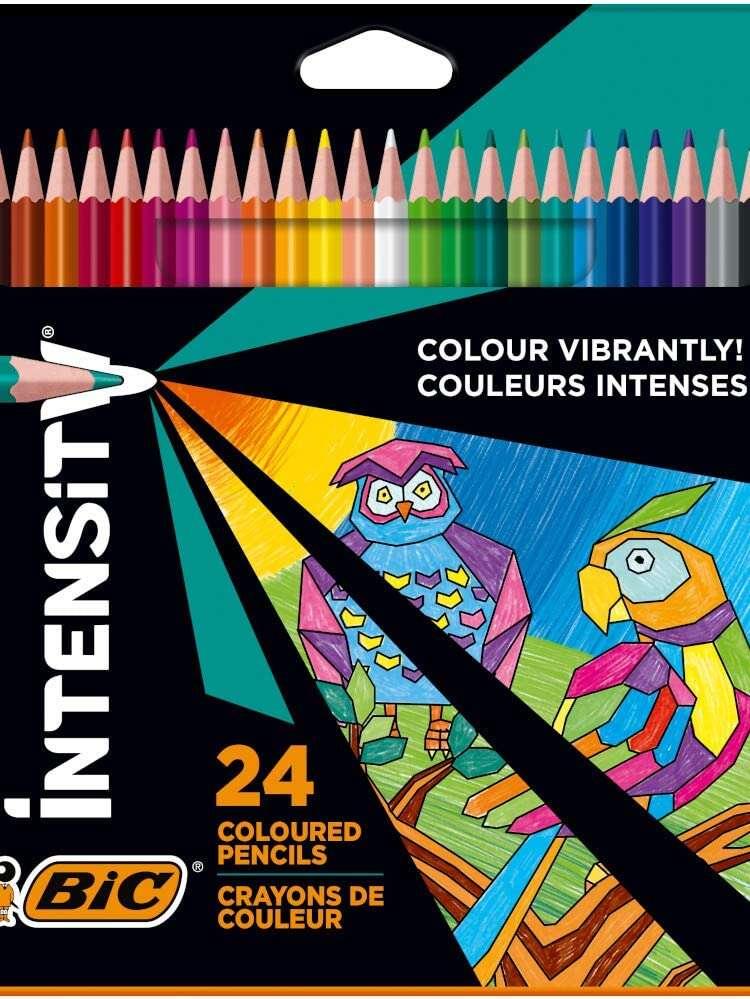 Bic Color Up Scatola di intensit di 24 matite triangolari di colori forniti - fabbricato in resina - Ultra -uso di 3.20 mm