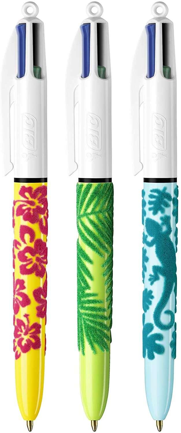 Penna a sfera retrattile BIC 4 colori - Punta centrale da 10 mm