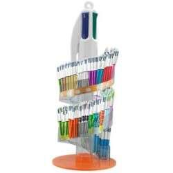 Espositore BIC 4 colori da 216 penne a sfera retrattili - Misura media 10 mm - Getto d'inchiostro a base di olio - 4 colori - D