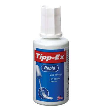 TIPP -EX Rapid Liquid Corrector 20ml - Formula Asciugatura Rapida - Applicatore in schiuma