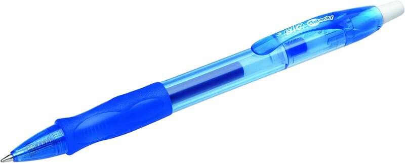 BIC 829158 Penna a Sfera blu Penna a pertrattilo a clip 12 persone i (bic gel-oocity gel gel retrattile gel rolleball penna 07