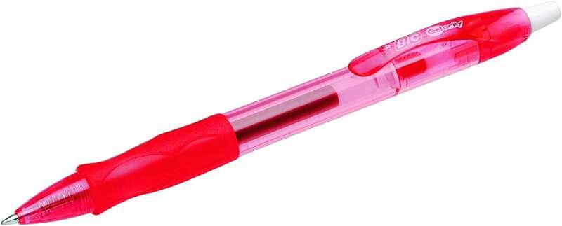 Penna a inchiostro gel retrattile originale Bic Gel-ocity - Punta media da 07 mm - Ricaricabile - Impugnatura in gomma - Clip i