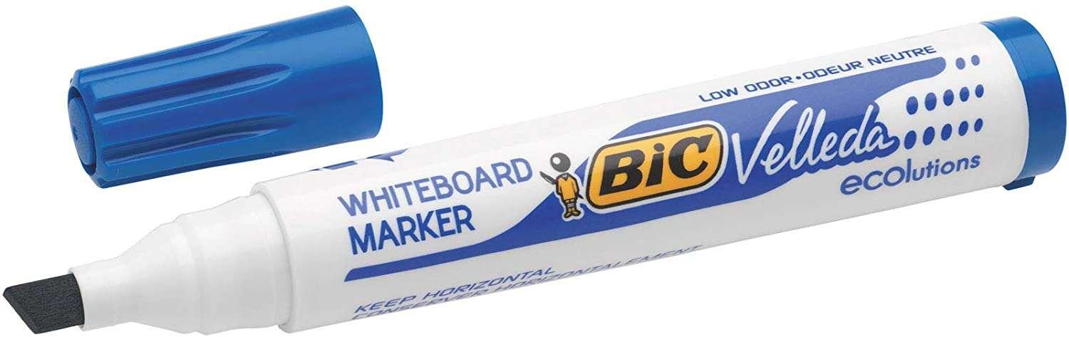 Velleda BIC 1751 Schede Ecoluts per ardesia - smussata tip - corsa tra 3 mm e 5.5 mm - inchiostro con alcool -ecologico - Ecolo