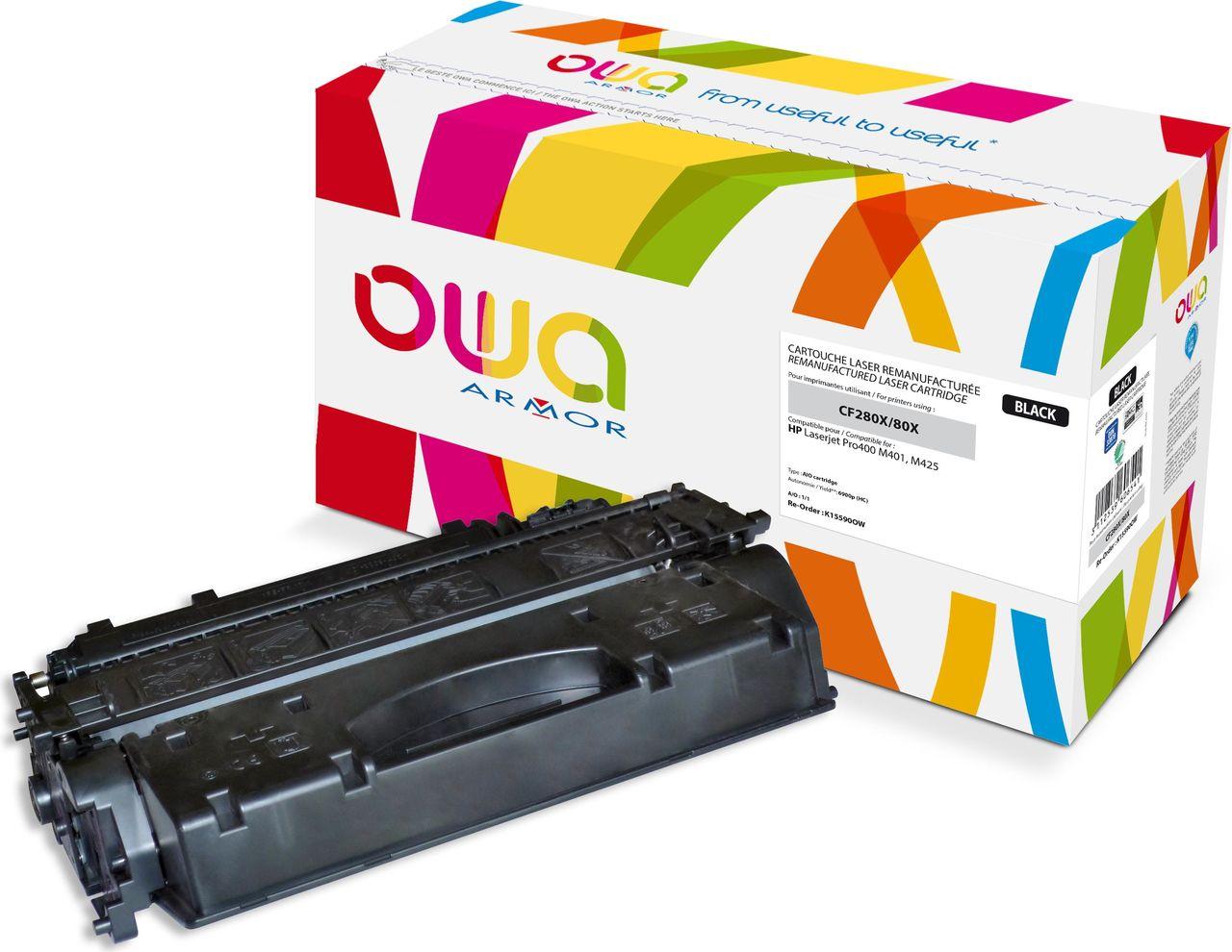Toner OWA K15590OW sostituisce HP CF280X nero Colore nero capacità ca. 6.900 pagine - 1 pezzo