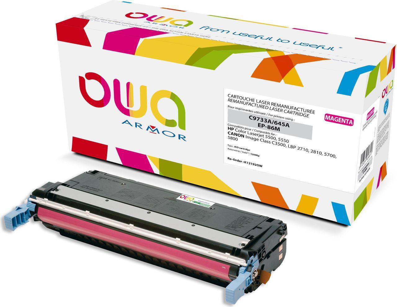 Armor K12192OW - Magenta - HP - HP Color Laserjet 5500 - 5550 - CANON imageCLASS C3500 - LBP 2710 - 2810 - 5700 - 5800 - C9733A