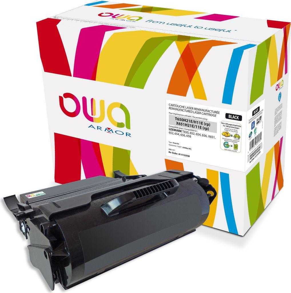 Armor K15153OW - Nero - Lexmark - Optra T 650 DN Optra T 650 DTN Optra T 650 N Optra T 652 DN Optra T 652 DTN Optra T 652 N Opt