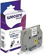 Lettera di Wecare compatibile con il Brother Tze-221 Black su bianco