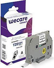 Lettera di wecare compatibile con il Brother tze-121 nero su trasparente