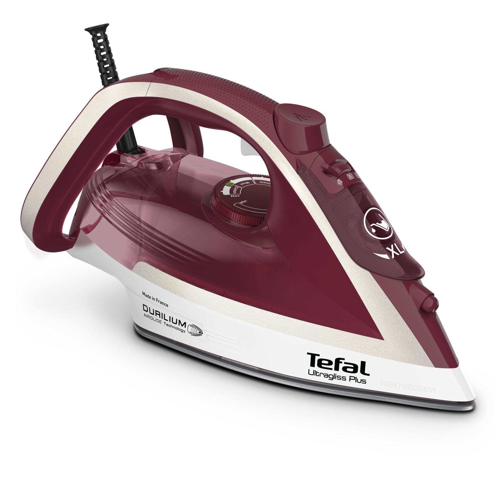 Tefal Ultimate Pure FV6810 Ferro a vapore 2800 W Rosso, Argento