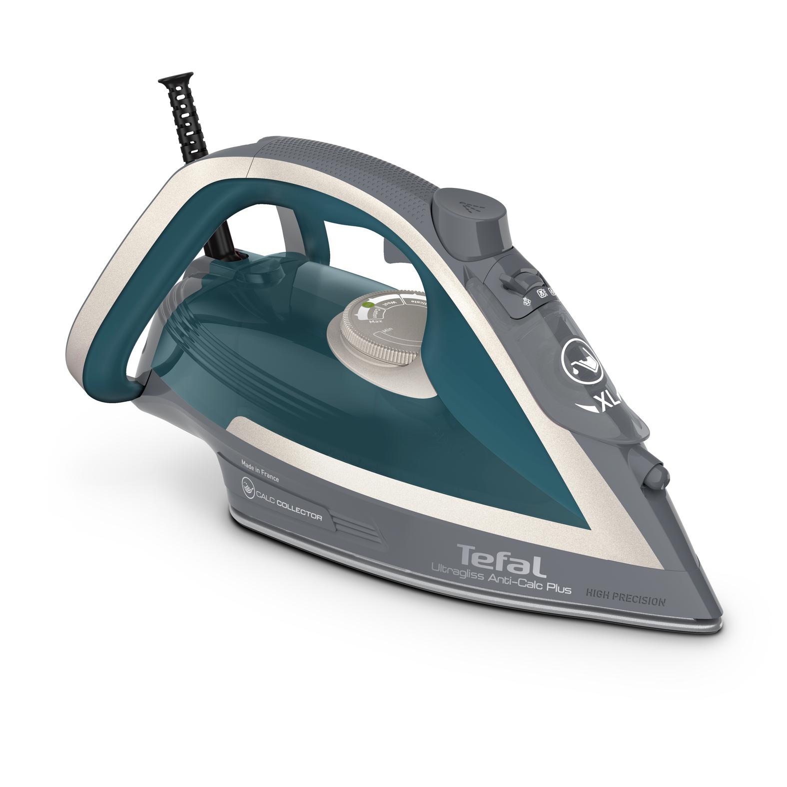 Tefal Ultragliss Anti-Calc Plus FV6842 Ferro a vapore 2800 W Blu, Argento