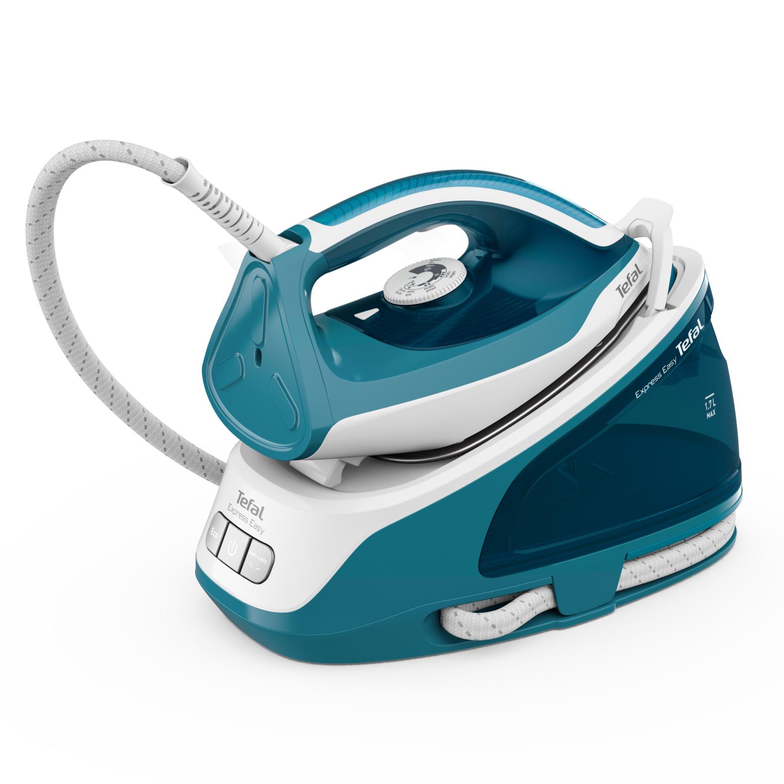 Produkttyp Dampfbgeleisen Farbe White/Turquoise Heizsohlentyp Xpress Glide Dampf-Typ Platzen konstanter Dampf Dampfdruck 5.
