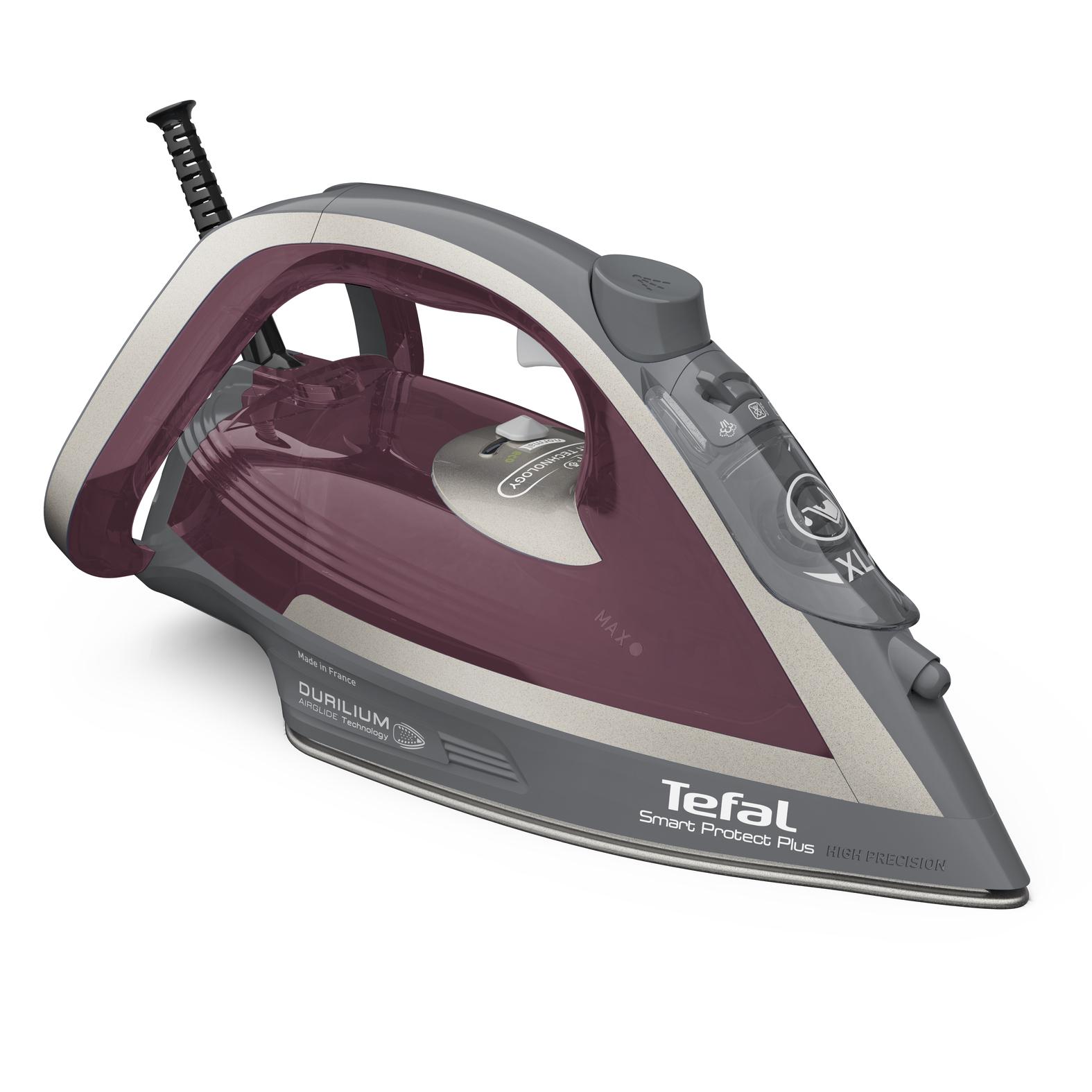 Tefal Smart Protect Plus FV6870 Ferro da stiro a secco e a vapore Durilium AirGlide soleplate 2800 W Rosso