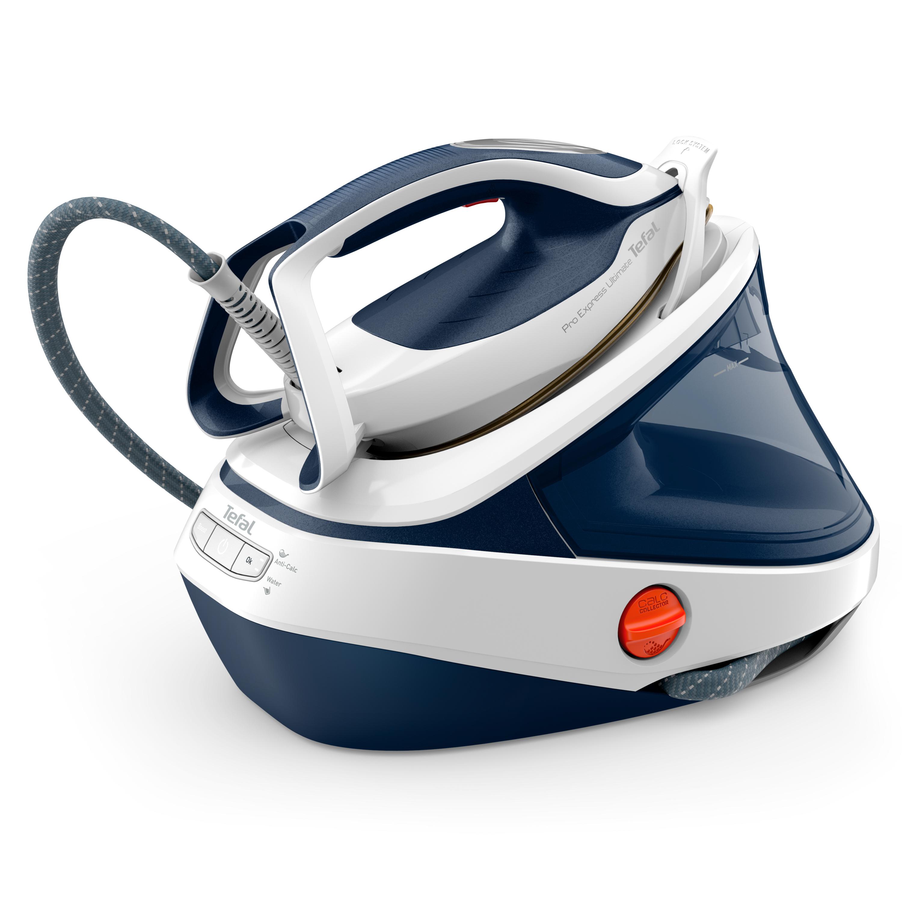 Tefal Pro Express Ultimate II GV9712 3000 W 12 L Piastra Durilium Airglide Blu Bianco