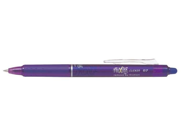 Penna pilota gel retrattile Frixion Click - punta a sfera tonda 07 mm - corsa 04 mm - impugnatura ergonomica - colore viola