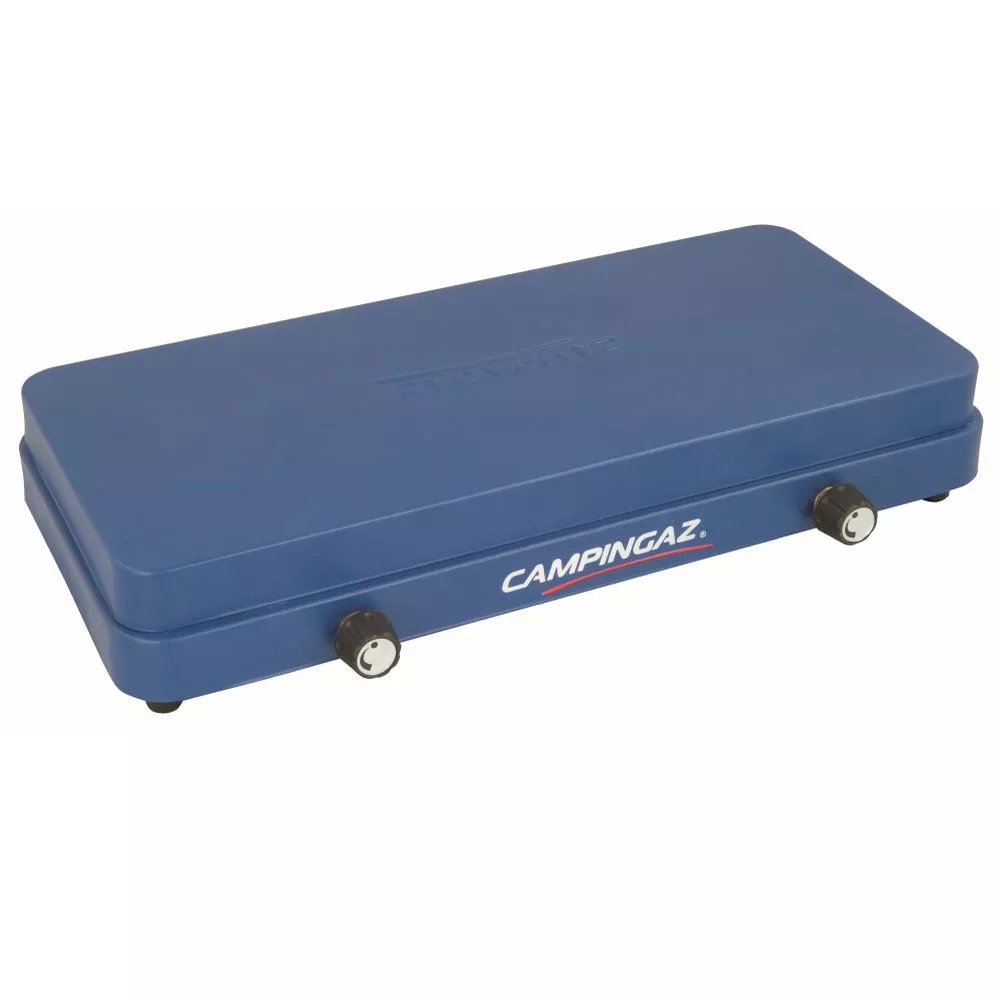 Fornello a gas Base Camp con coperchio blu