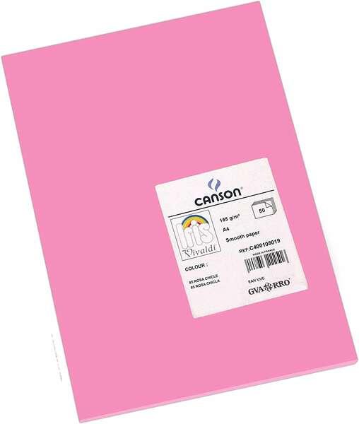 Tanson Guarro Pack di 50 carte Iris A4G 185G - 21x29,7 cm - colore della gomma rosa