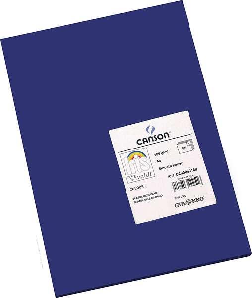 Tanson Guarro Confezione da 50 carte Iris A4 185G - 21x297 cm - Ultramar