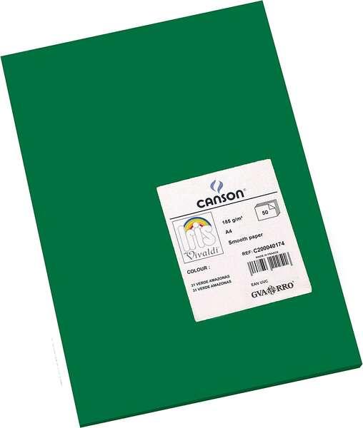 Tanson Guarro Confezione da 50 carte Iris A4 185G - 21x297 cm - Colore verde Amazon