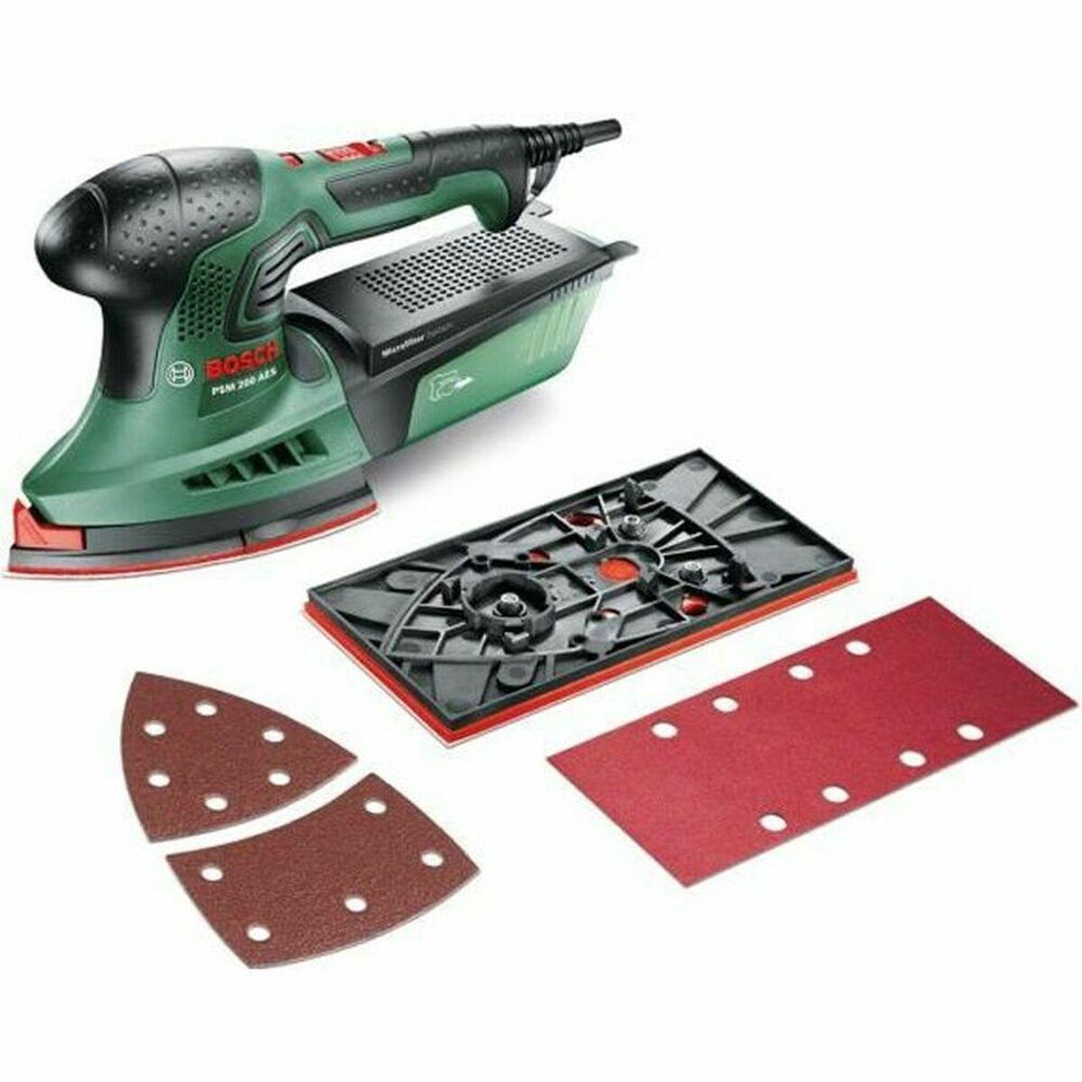 Bosch PSM 200 AES Levigatrice multiuso 26000 OPM Nero, Verde, Rosso