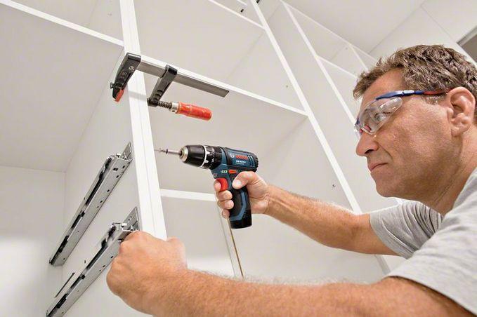 Bosch GSB 10,8-2-LI Professional Senza chiave Nero, Blu, Rosso