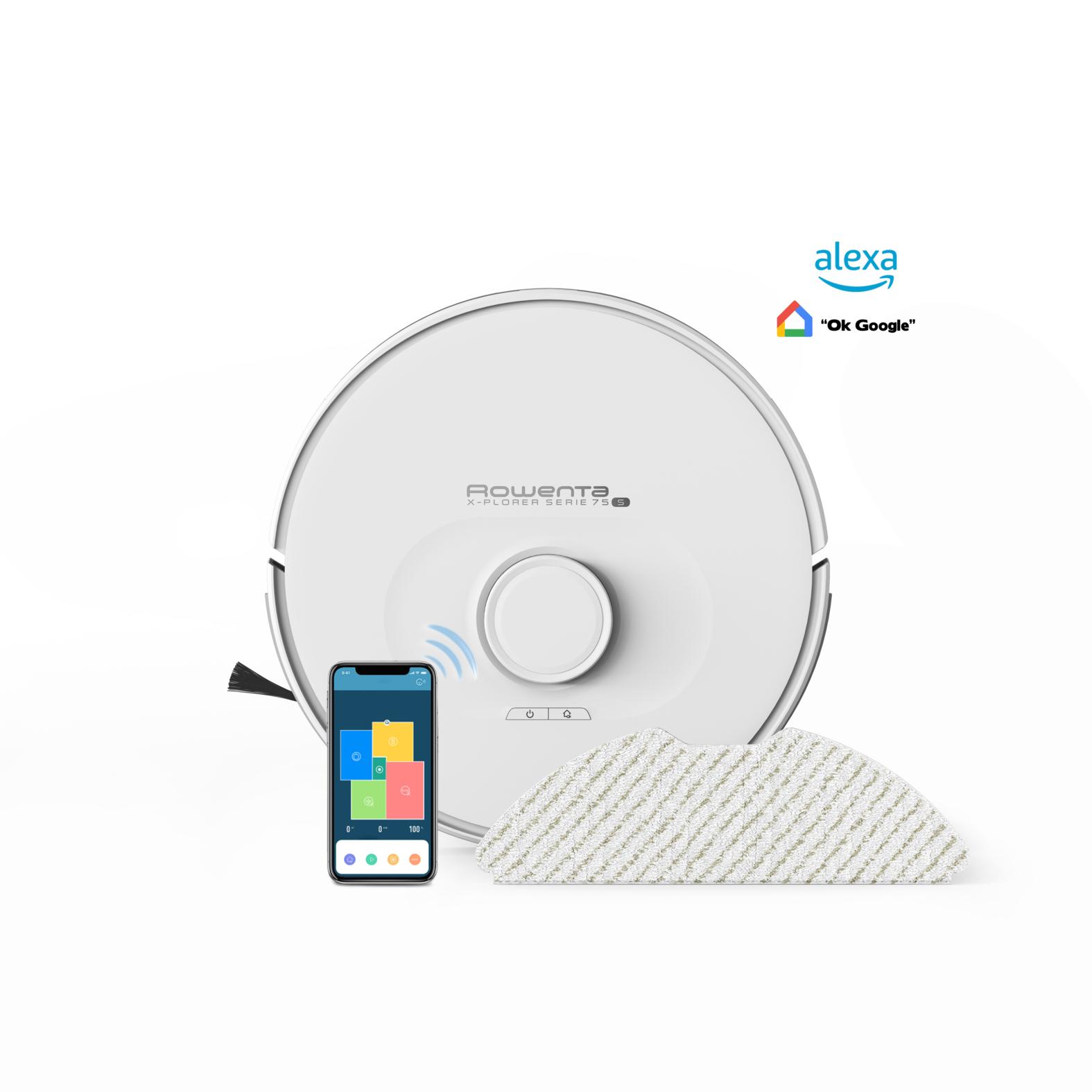 Rowenta X-Plorer RR8567 aspirapolvere robot 0,3 L Senza sacchetto Bianco