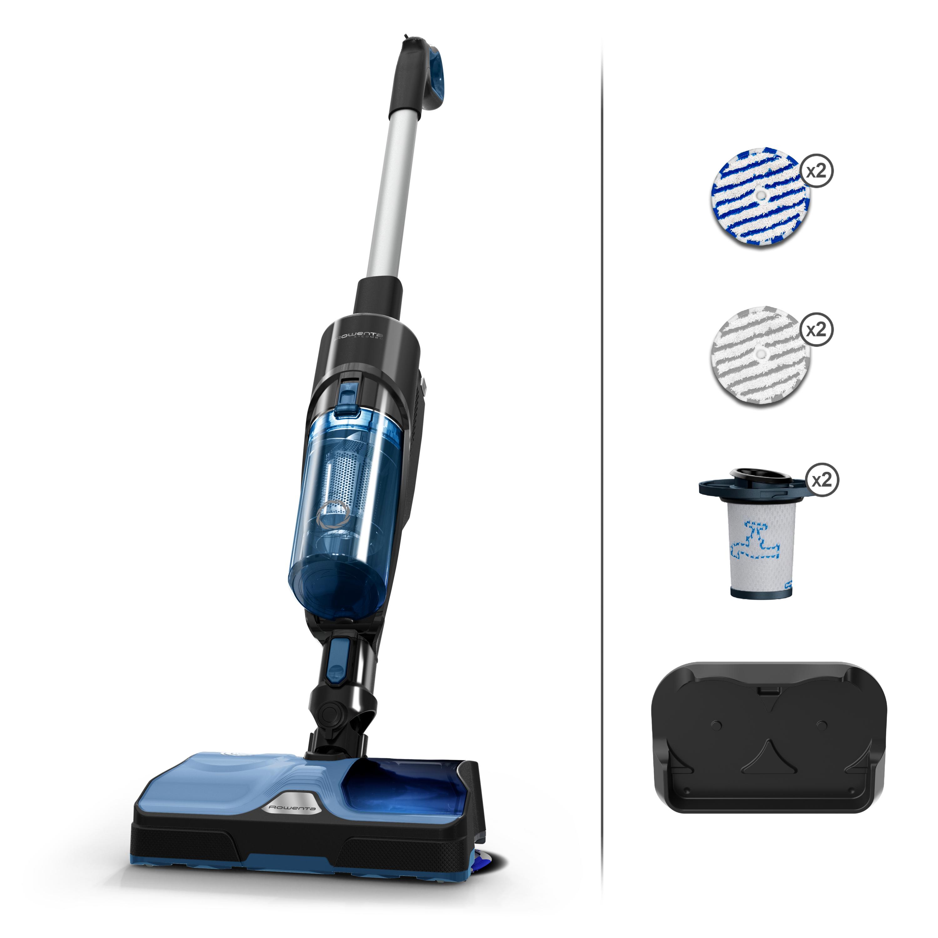 Rowenta X Combo 2in1 GZ3038 Aspirapolvere verticale Batteria Secco e bagnato Senza sacchetto 0,55 L Nero, Blu