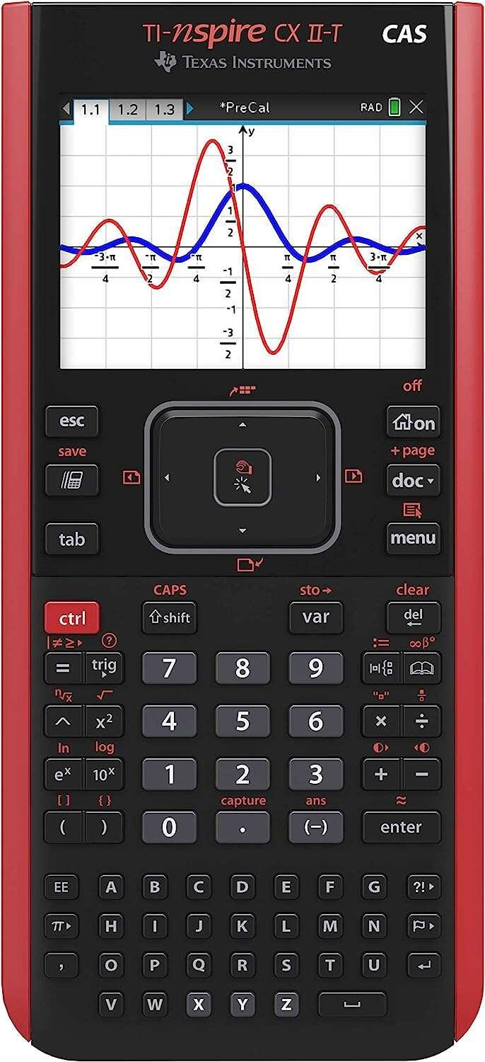 Texas Instruments TI-Nspire CX II-T CAS Calcolatrice grafica software USB - E/D/I/F/ES/NL