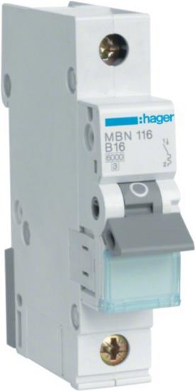 Interruttore elettrico Hager MBN116 1P (MBN116)