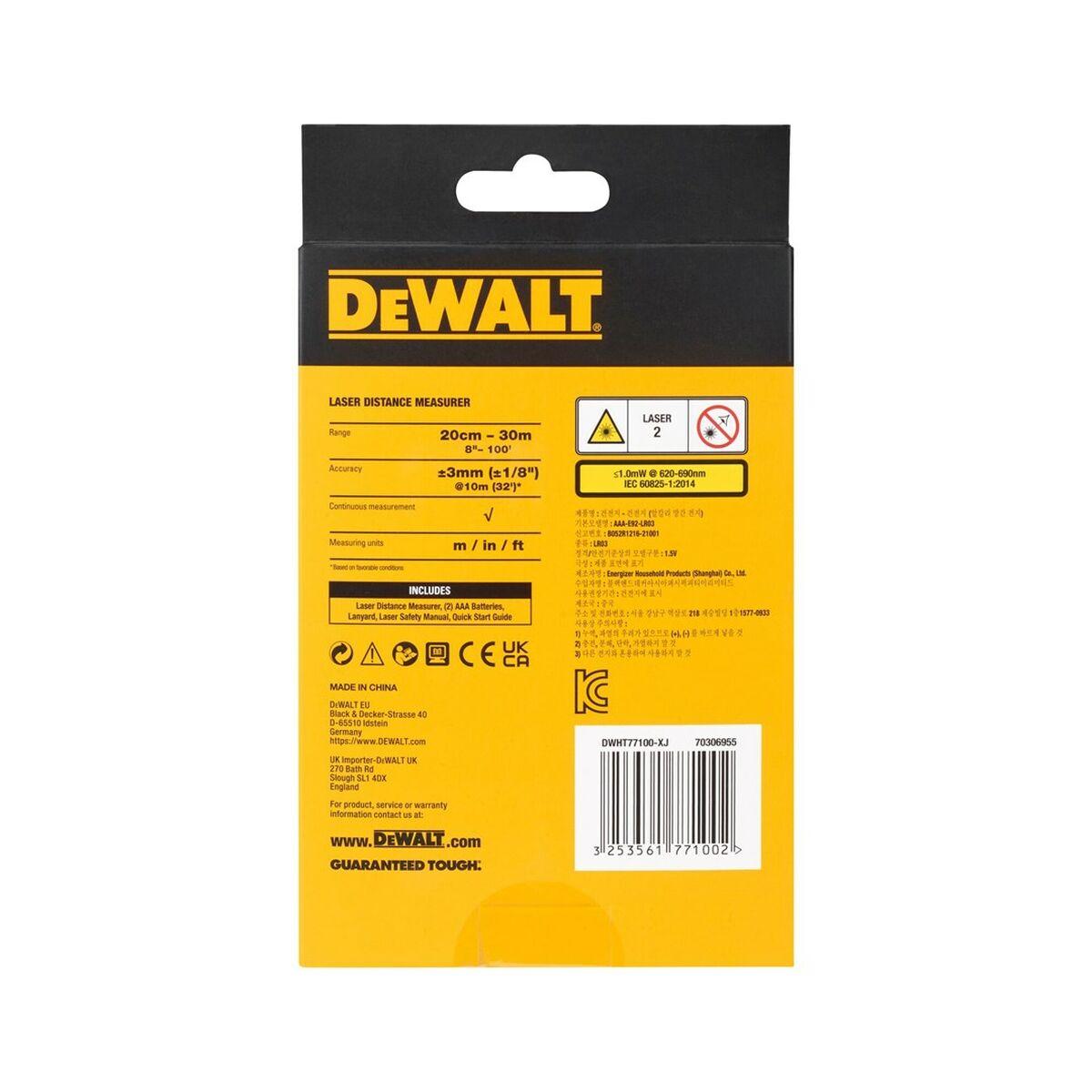 Telemetro Dewalt DWHT77100-XJ 30 m 2 Pezzi