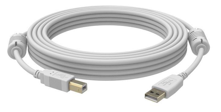 Vision USB 2.0 1m cavo USB USB A USB B Bianco (VISION Professional installation-grade USB 2.0 cable - LIFETIME WARRANTY - gold