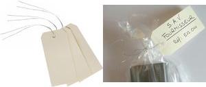 Avery Pawer Pendant, 100 x 51 mm, neutro, con beige di filo, realizzato in cartone 160 g/mq, con anelli di rinforzo del foro: -