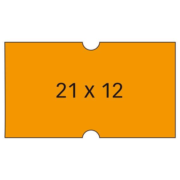 APPI Etichetta arancione per macchina con prezzo a 1 riga - formato 21x12mm - confezione da 6 rotoli - adesivo permanente - com