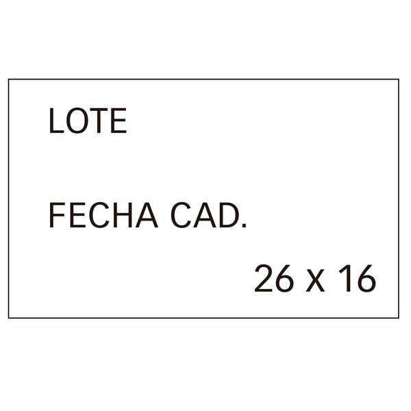 Etichette bianche rimovibili Applici 26x16mm per etichettatura dei prezzi a 2 righe - confezione da rotolo a 6 rotoli - predisp