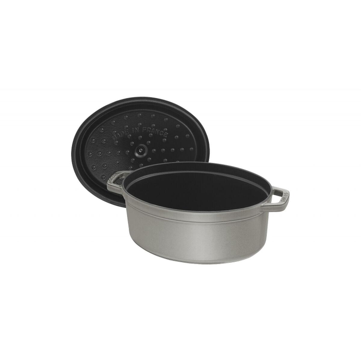 Staub 40500-276-0 girarrosto/cocotte in ghisa ovale 27 cm 3,2 L grigio grafite